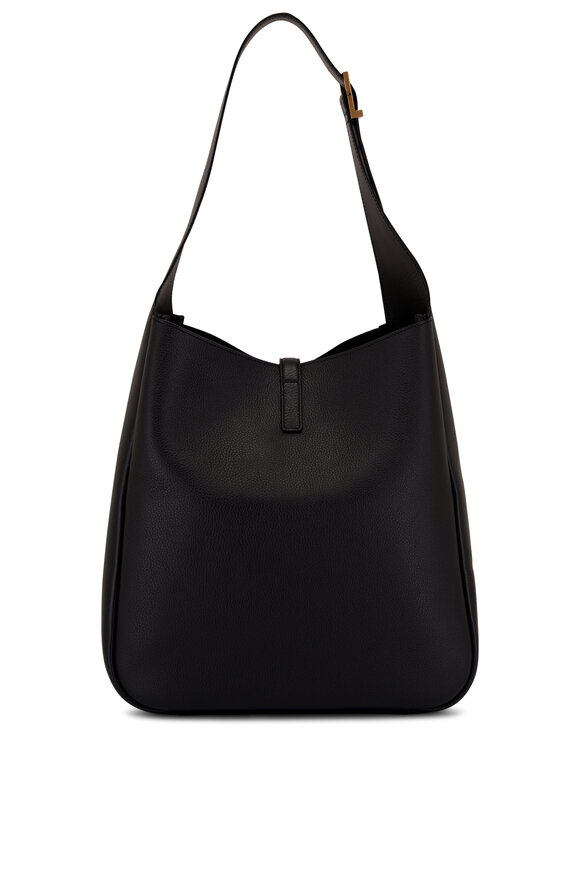 Saint Laurent - Le 5 à 7 Supple Large Black Smooth Leather Hobo