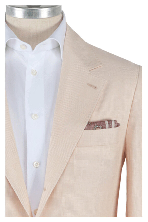 Brunello Cucinelli Melon Prince of Wales Sportcoat - view 1