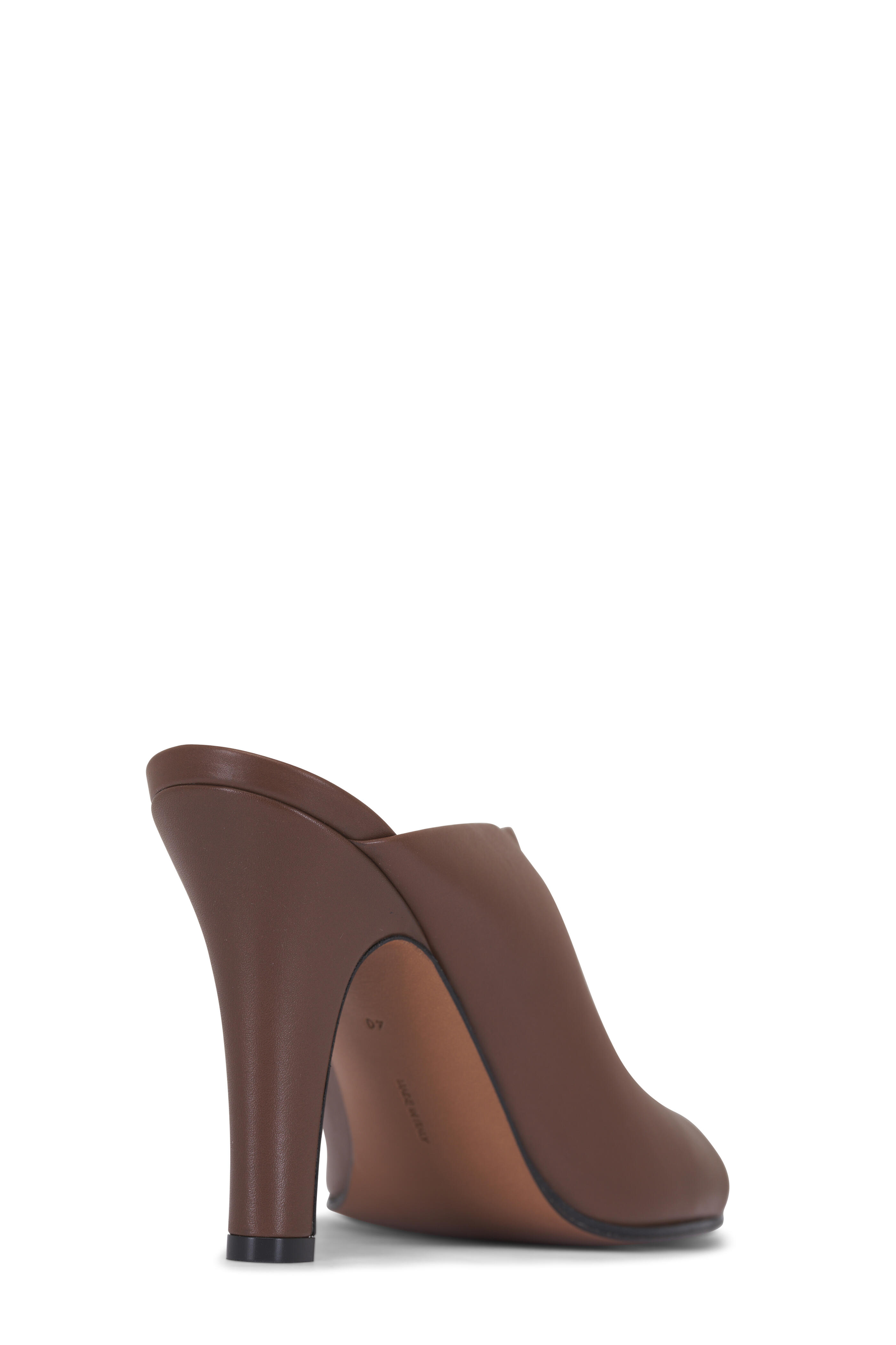 The Row - Signum Brown Leather Mule. 90mm | Mitchell Stores