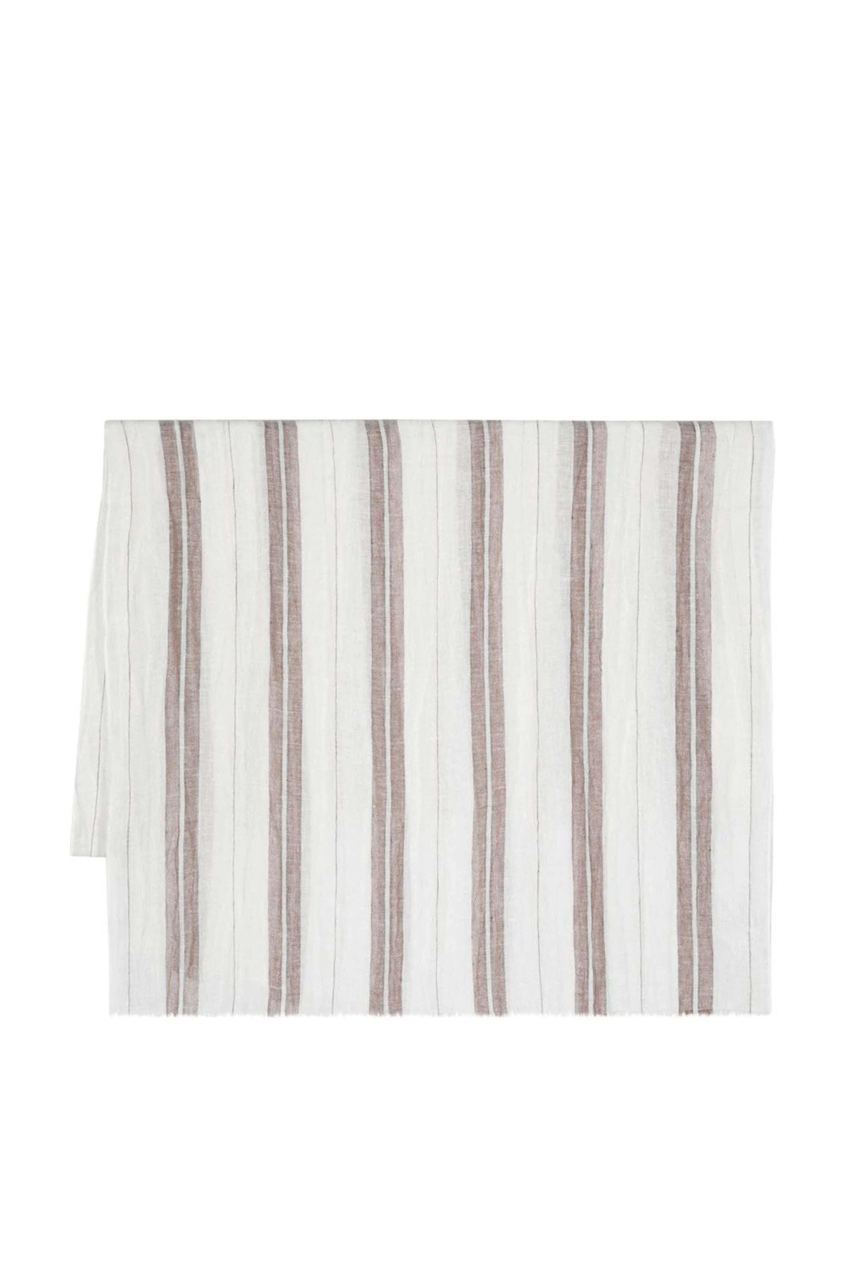 スカーフ BRUNELLO CUCINELLI Linen blend scarf Marrone Brunello Cucinelli Linen Scarf Brown Silver Blend - Extra