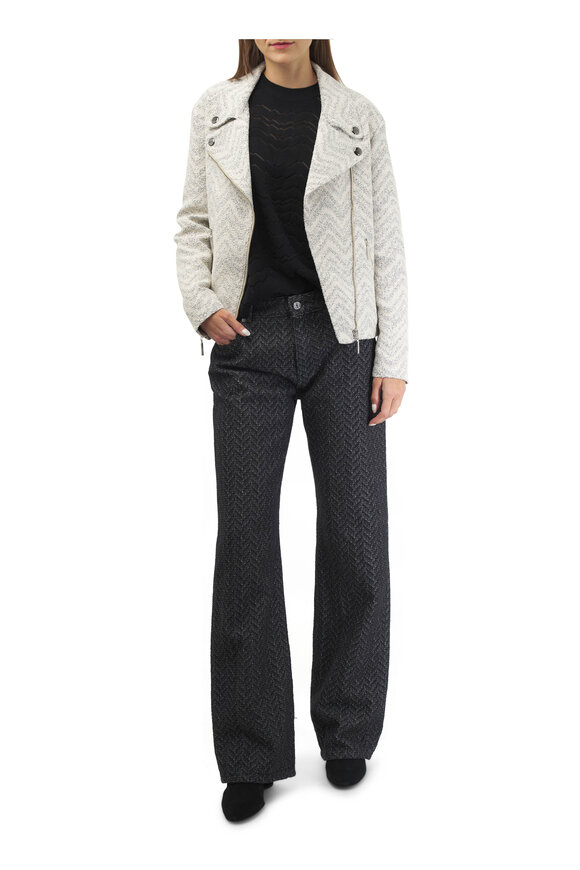 Missoni - Ecru Boucle Moto Jacket