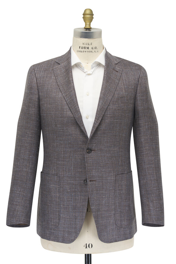 Canali - Kei Brown Wool, Silk & Linen Sportcoat