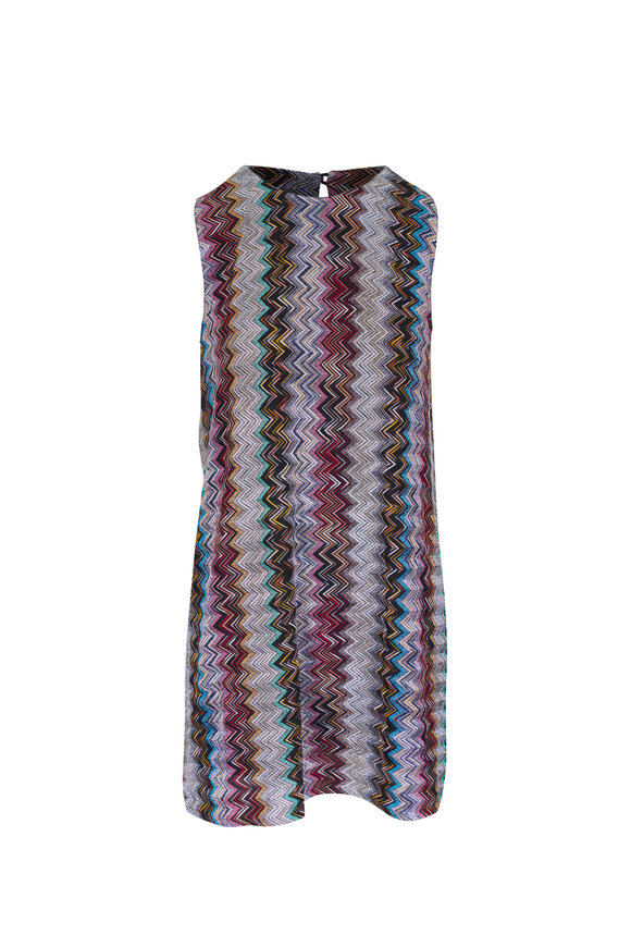 Missoni Zigzag Multicolor Woven Mini Dress