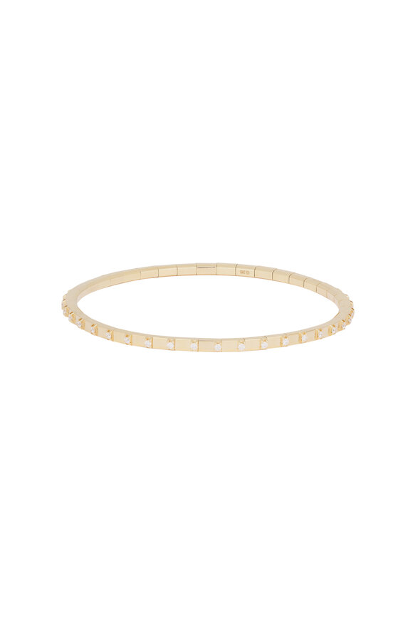 Demeglio Yellow Gold Diamond Tennis Extensible Bracelet - view 1