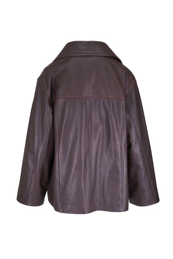 Nour Hammour Lowen Dark Brown Leather Jacket - view 3