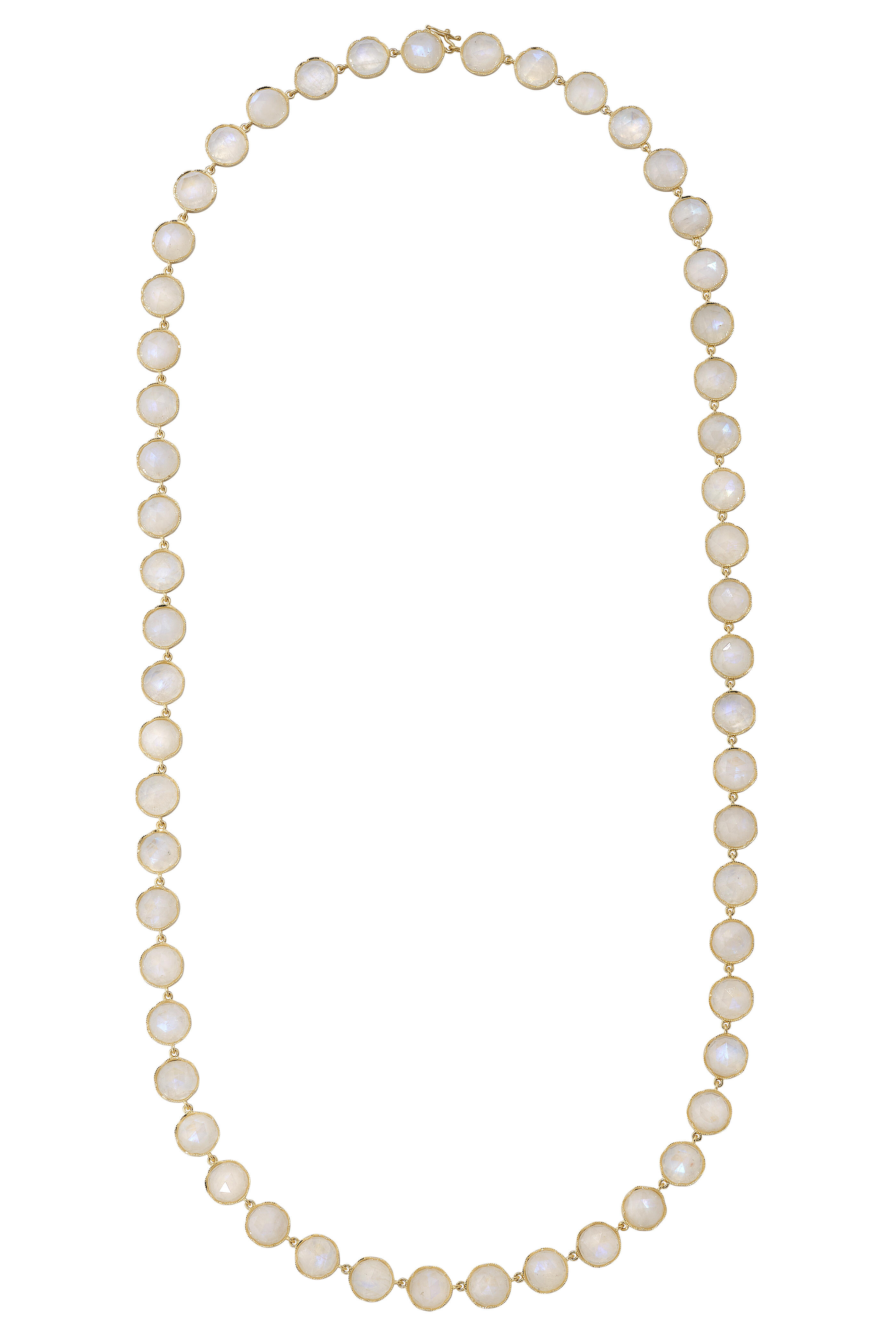 Irene Neuwirth - Rainbow Cabochon Moonstone 34" Necklace