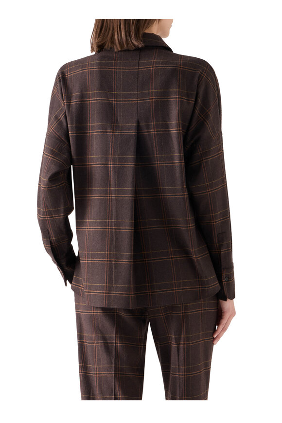 Akris Punto Espresso Spread Collar Blouse - view 3