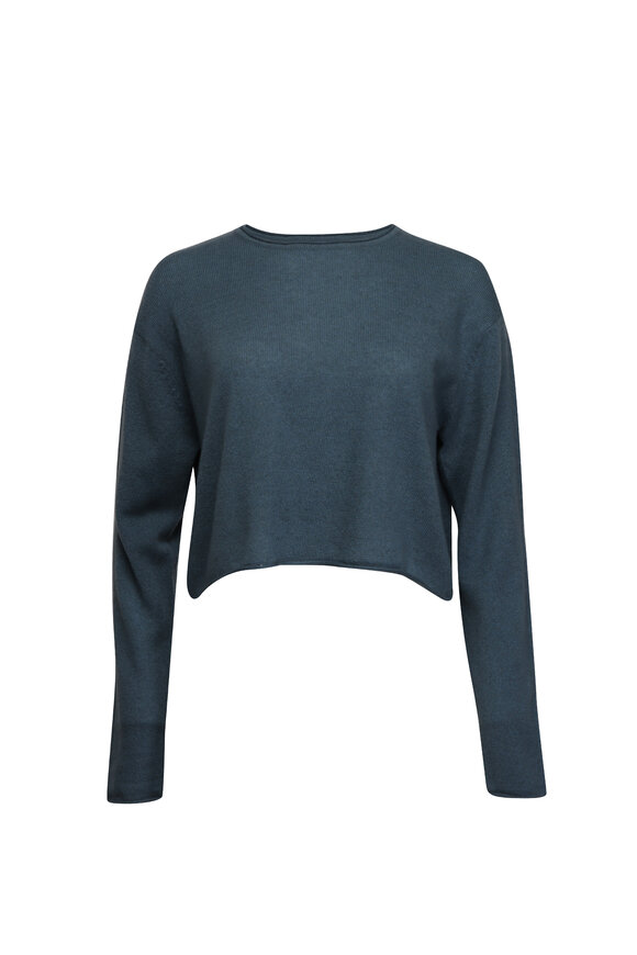 Sablyn Lance Blue Gray Cropped Pullover