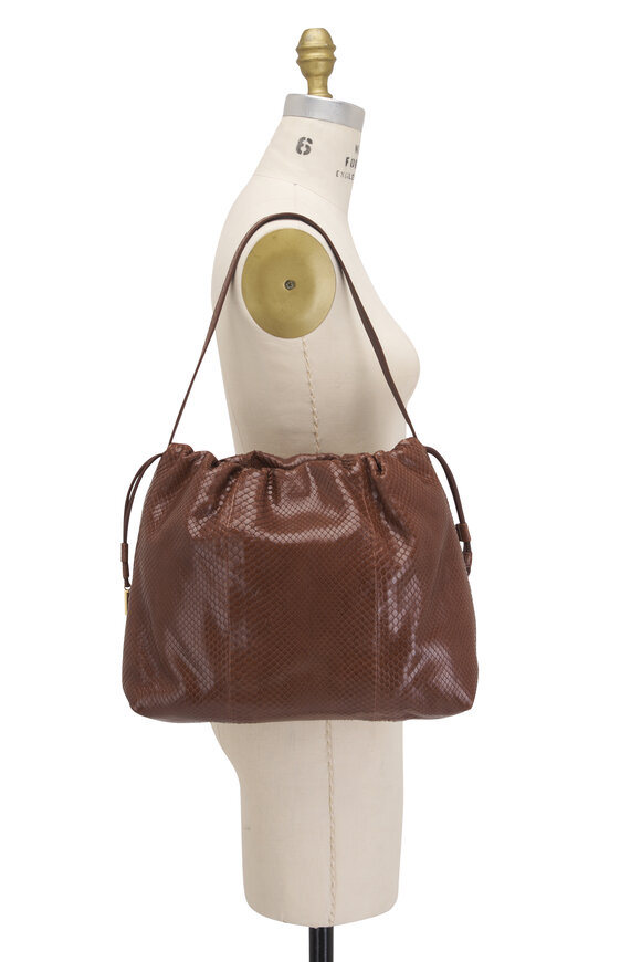 The Row - Angy Brown Python Hobo Bag 