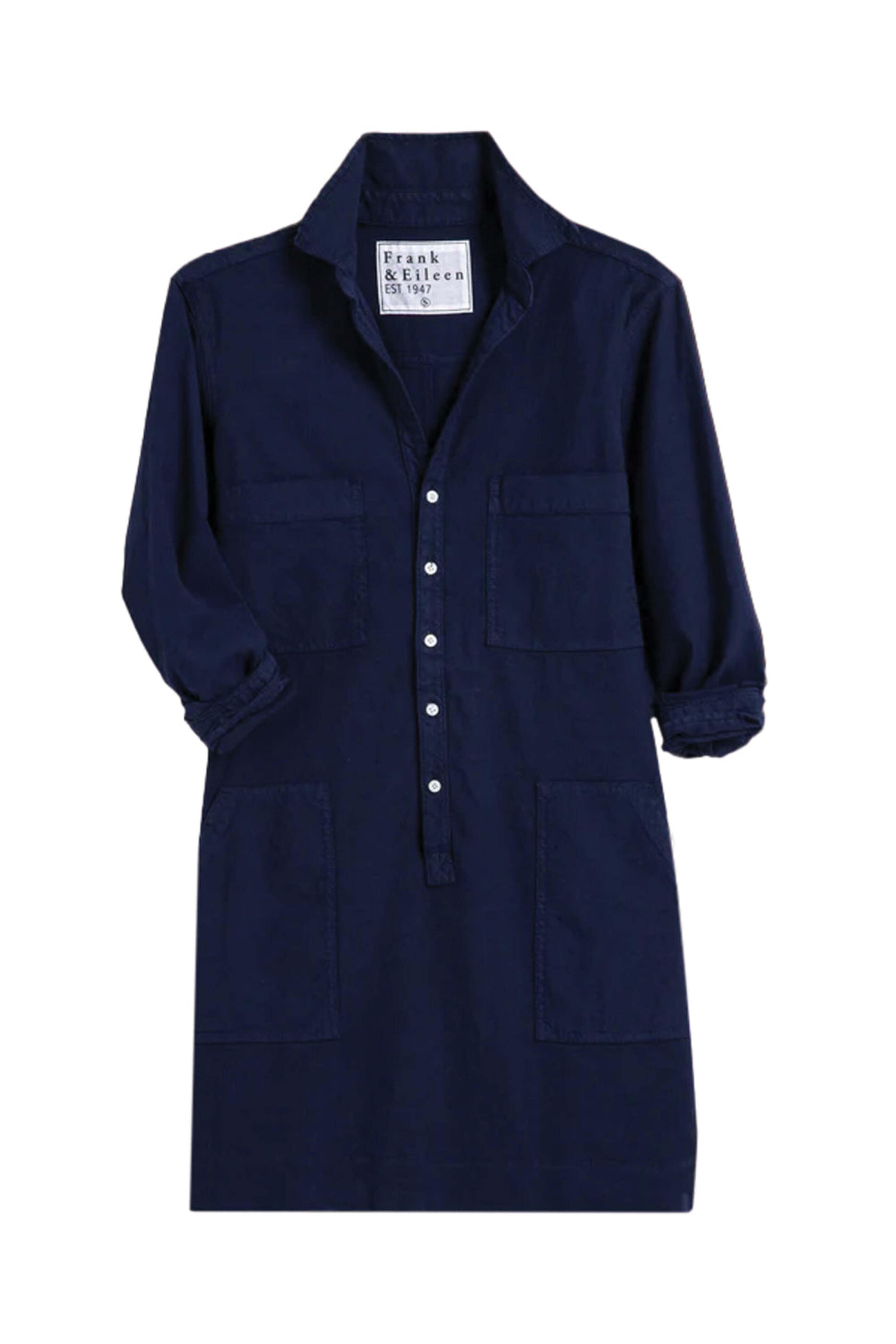 Frank & Eileen - Navy Linen Southern Ireland Utility Dress