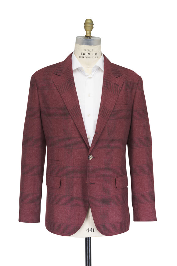 Brunello Cucinelli Lava Wool & Cashmere Prince of Wales Sportcoat - view 4