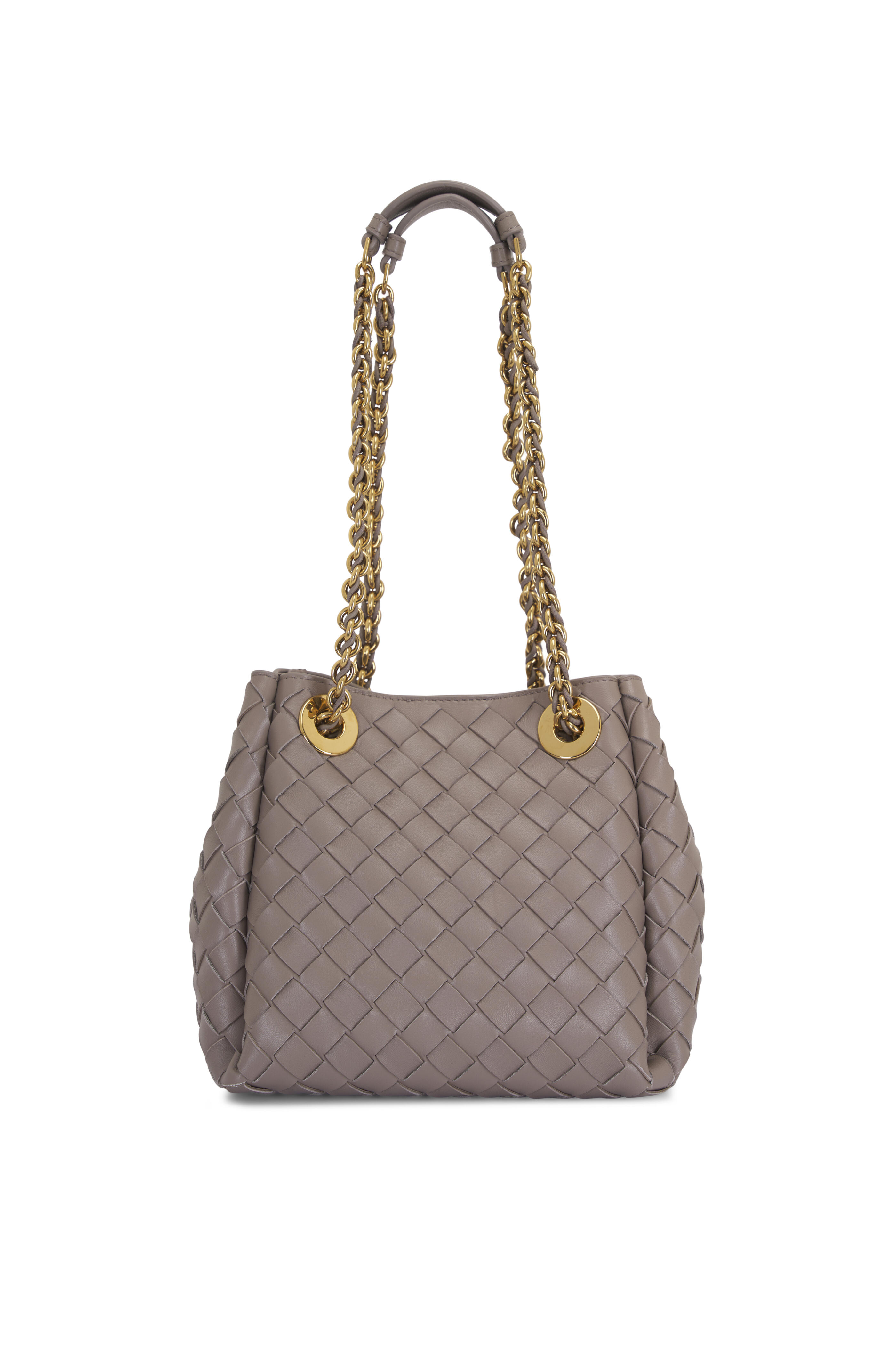 Bottega Veneta - Small Parachute Chain Limestone Woven Leather Bag