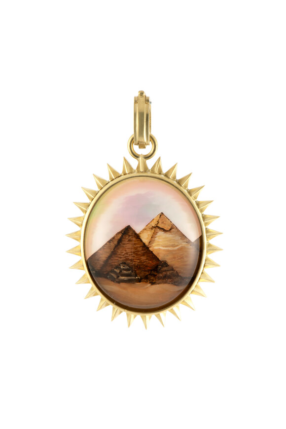 Sylva & Cie 18k Yellow Gold Pyramids Pendant - view 1
