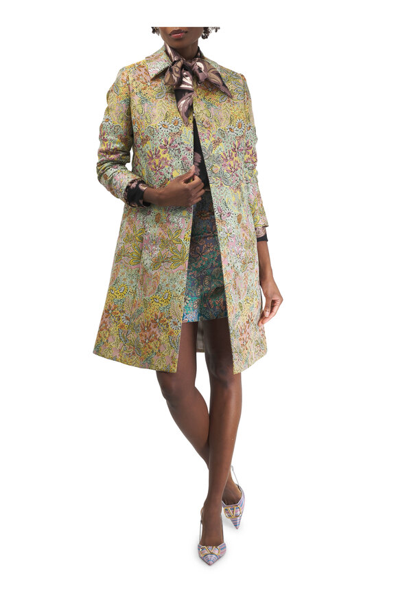 Etro - Multicolor Jacquard Knee Length Topper