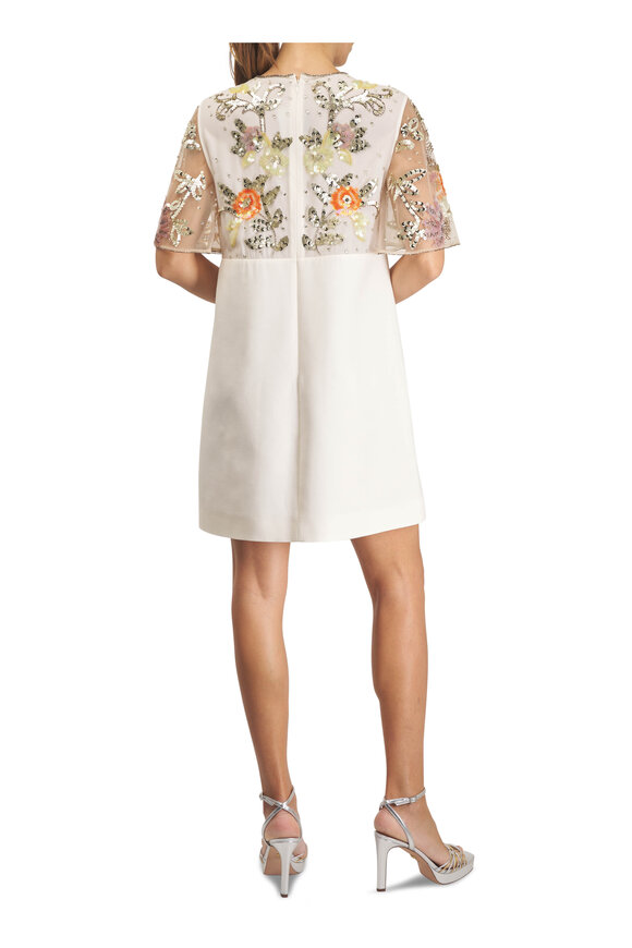 Valentino Ivory Embellished Mini Dress - view 4
