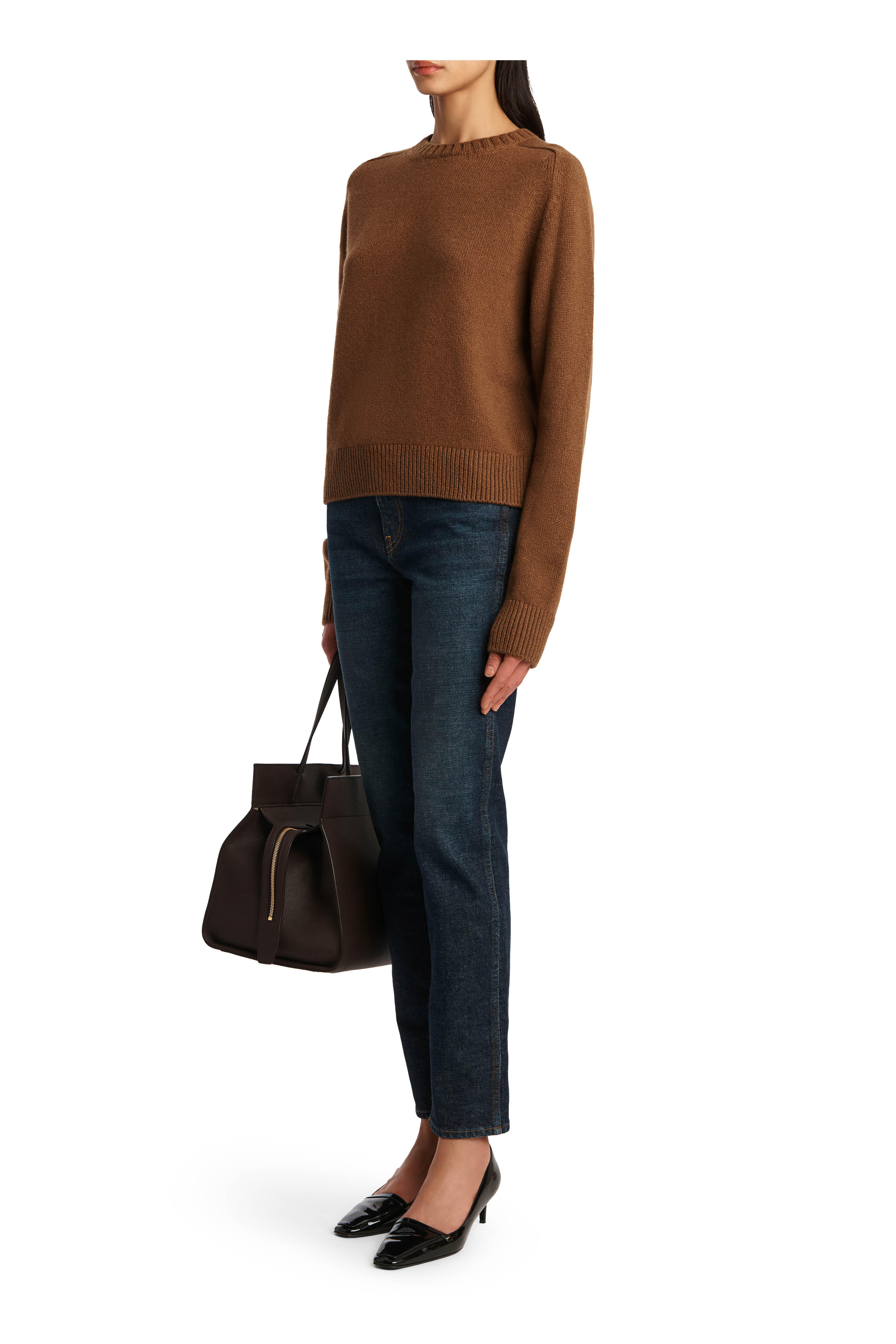 Khaite - Viv Dark Denim Stretch Cotton Jean