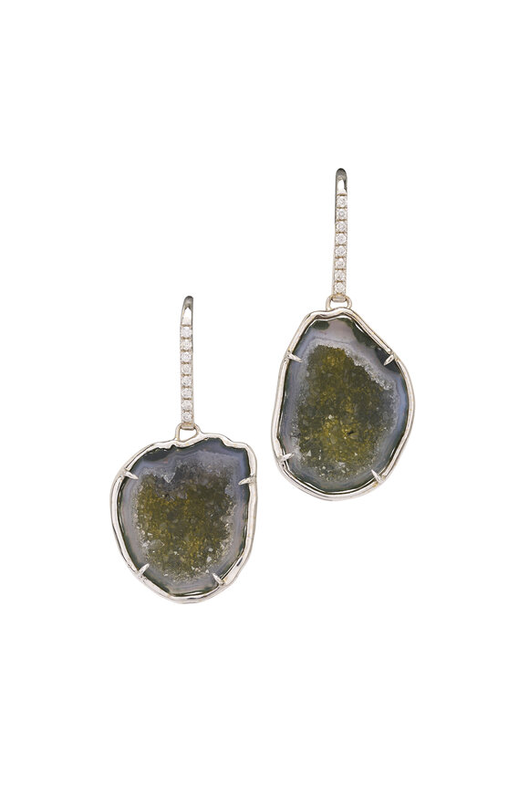 Kimberly McDonald Gray Geode Earrings