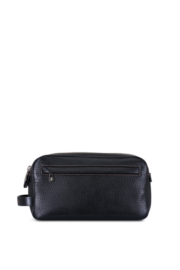 Brunello Cucinelli Nero Leather Dopp Kit