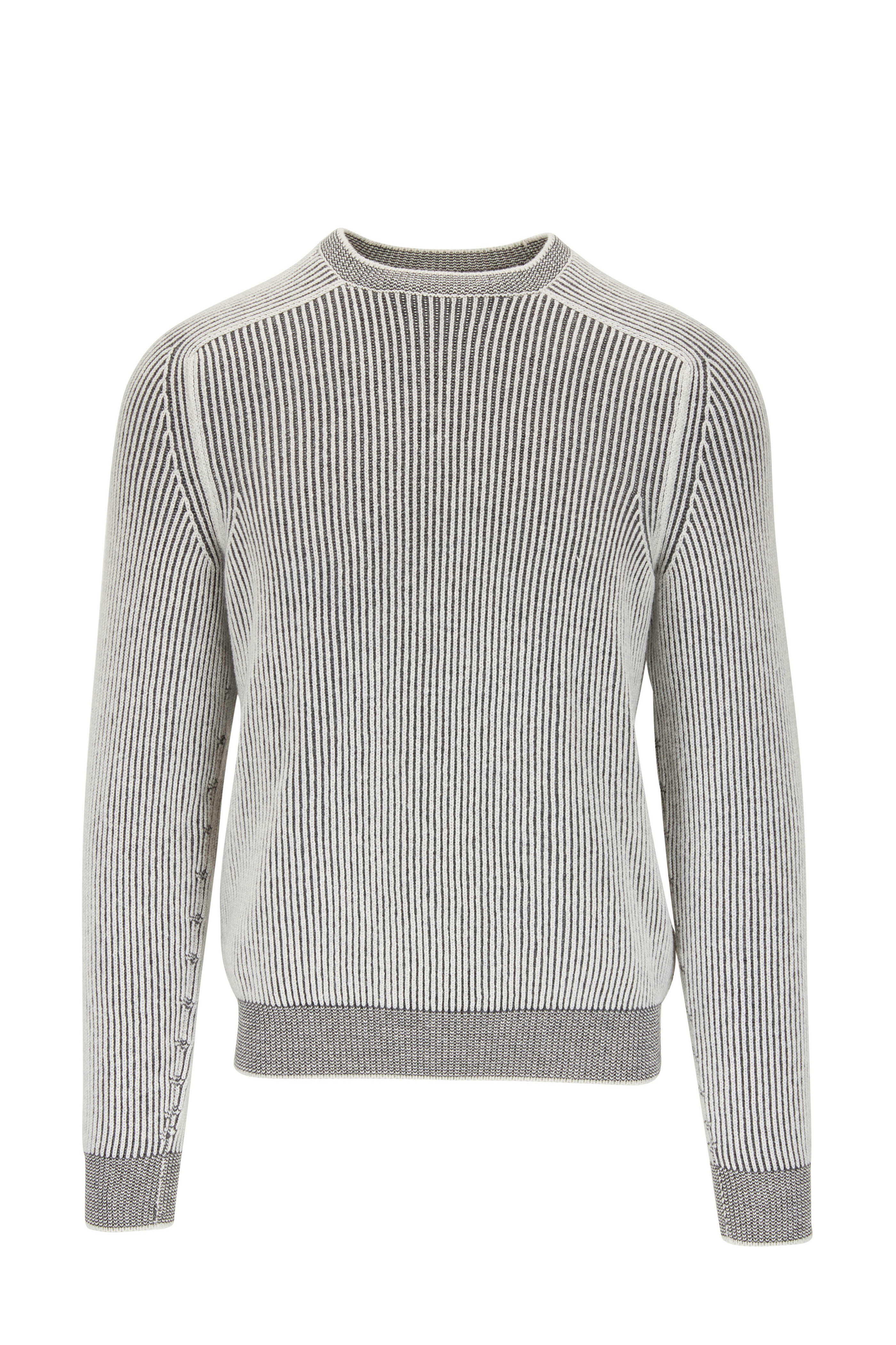 Sease - Dinghy White Cashmere Ribbed Reversible Sweater