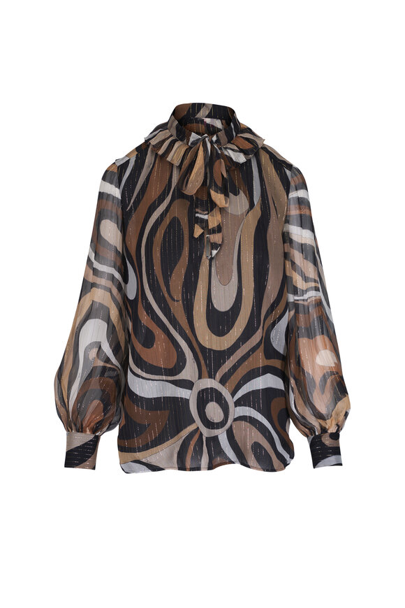 Pucci Marmo Print Creponne Blouse