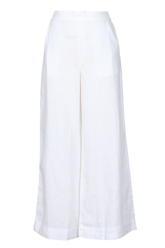 Frank & Eileen White Maisie Wide-Leg Pull-On Pant
