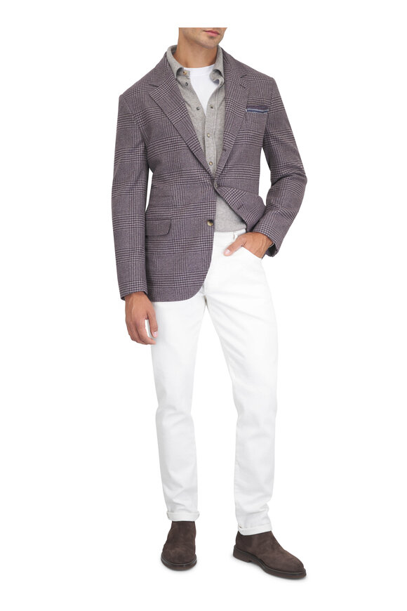 Brunello Cucinelli Prune Wool & Cashmere Sportcoat - view 2