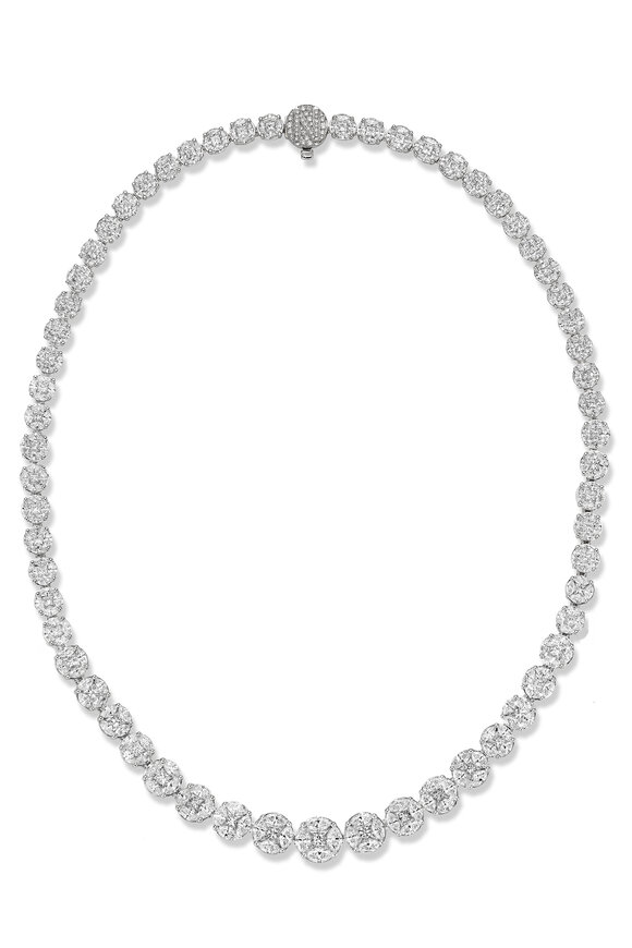 Nam Cho 18k White Gold Diamond Necklace