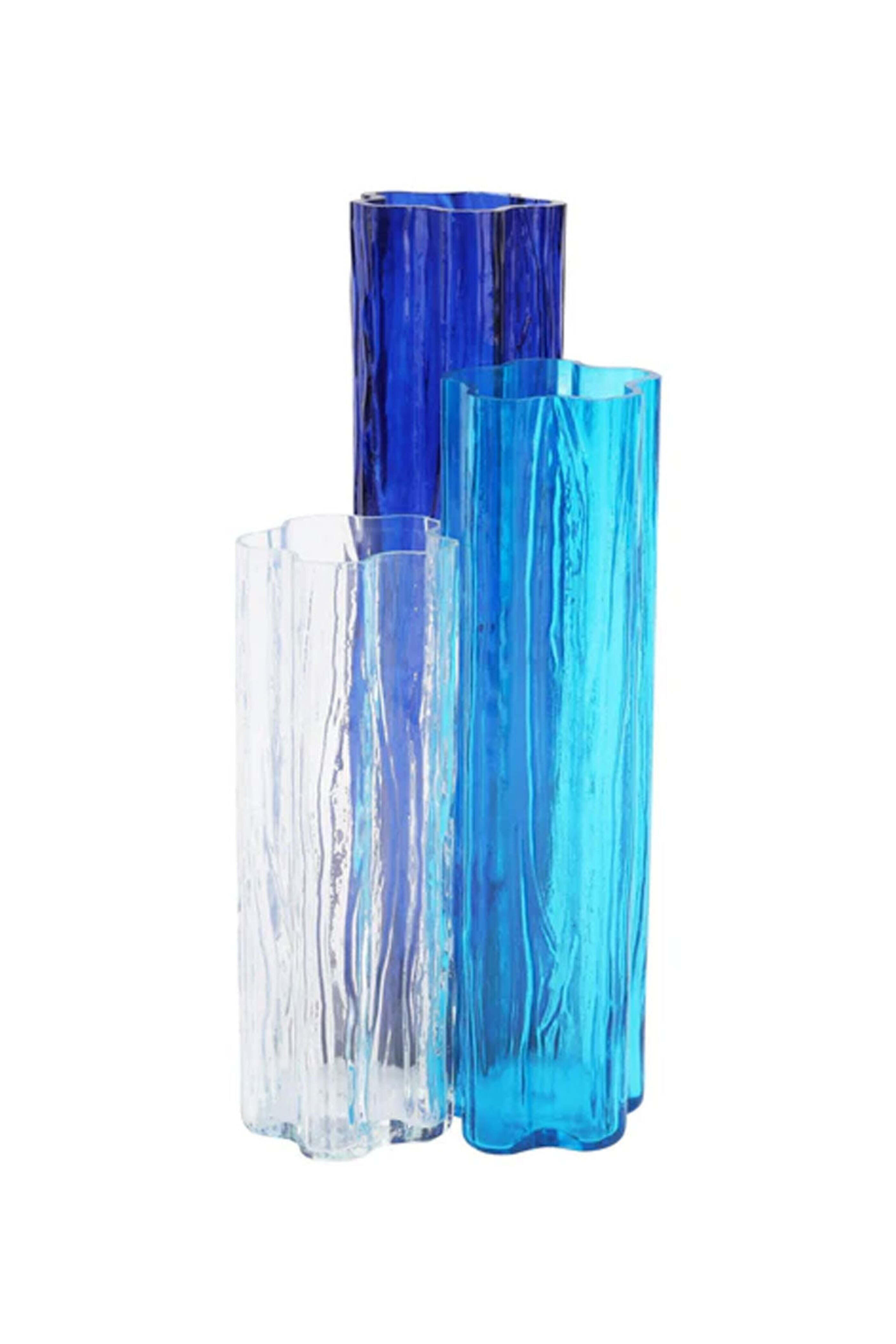 Vietri - Blue Flora Glass Vase