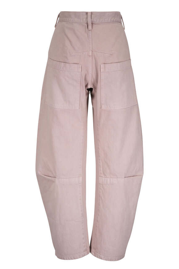 Nili Lotan Shon Beige Barrel Leg Jean - view 5