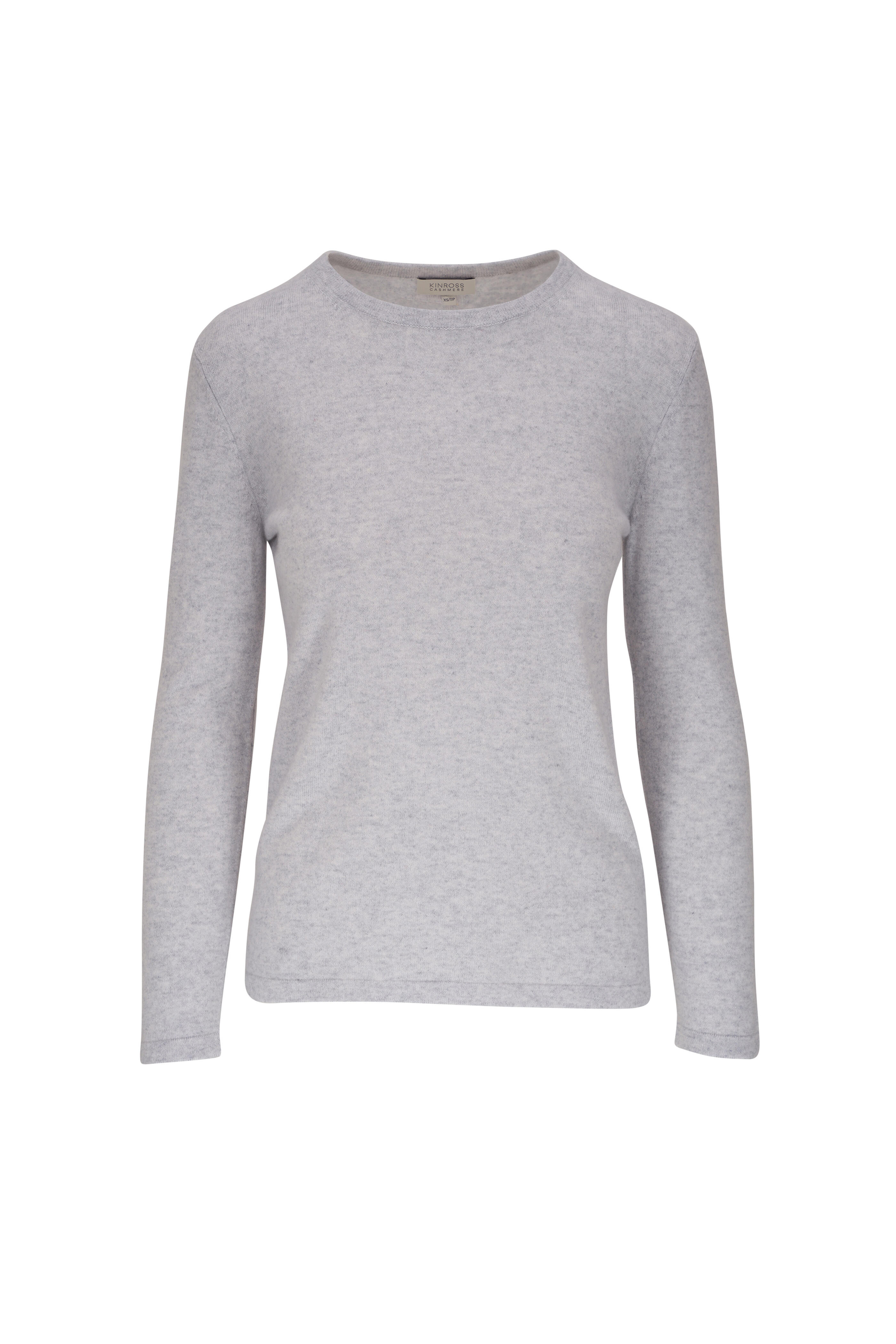Gray Cashmere Crewneck Sweater