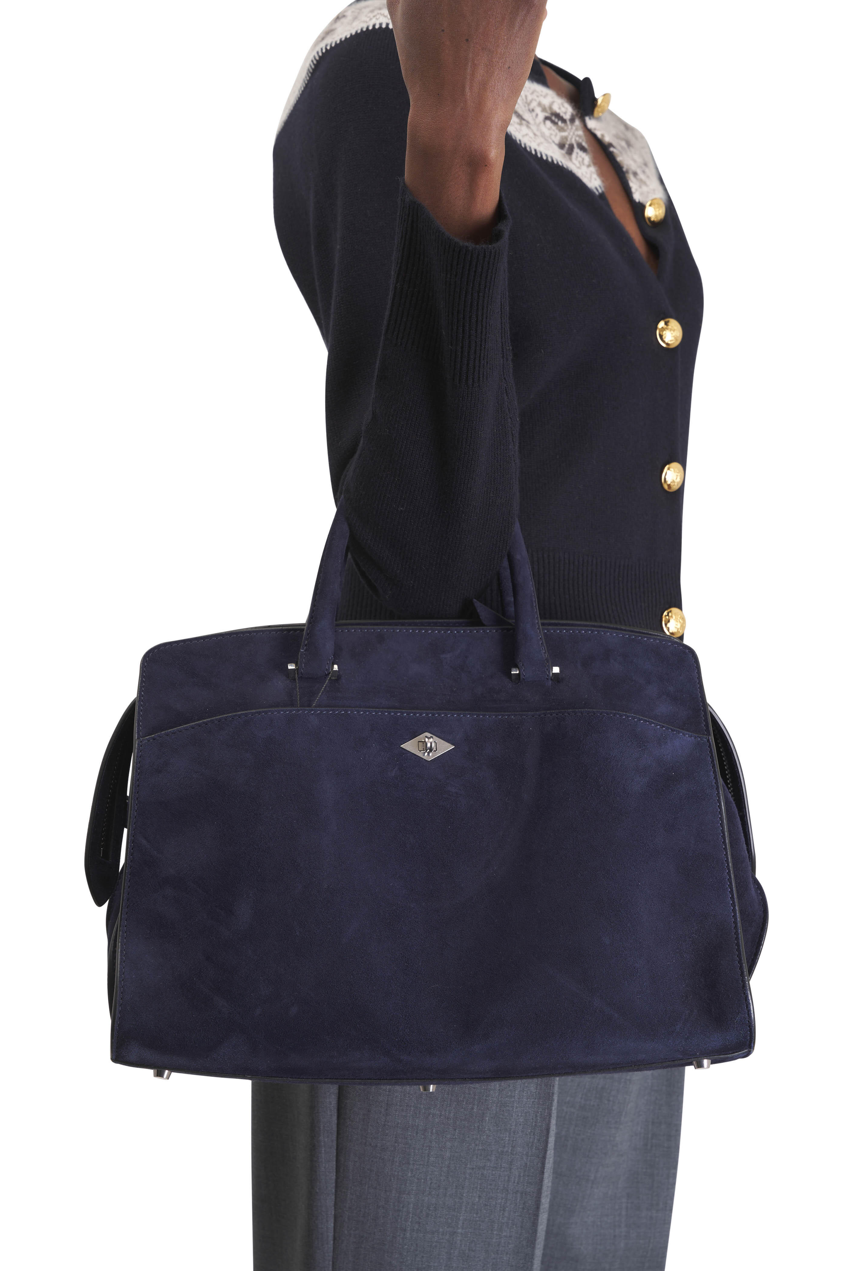 Métier - Private Eye Midnight Suede Bag
