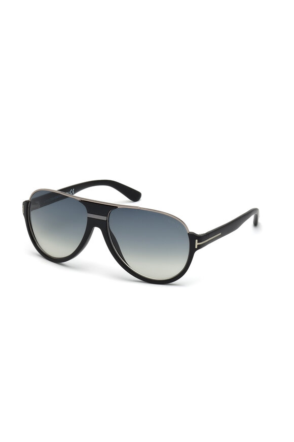 Tom Ford Eyewear - Dimitry Matte Black Vintage Aviator Sunglasses