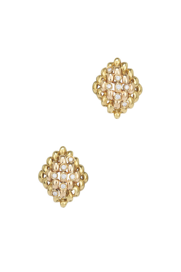 Courtney Davis 18k Yellow & Rose Gold Modernist Earrings - view 1