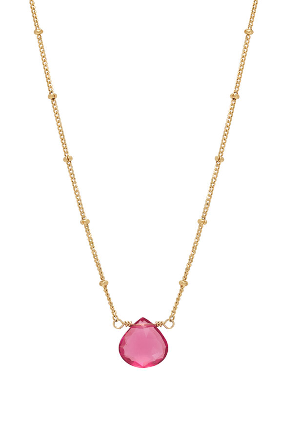 Cristina V. - Pink Quartz Briolette Necklace