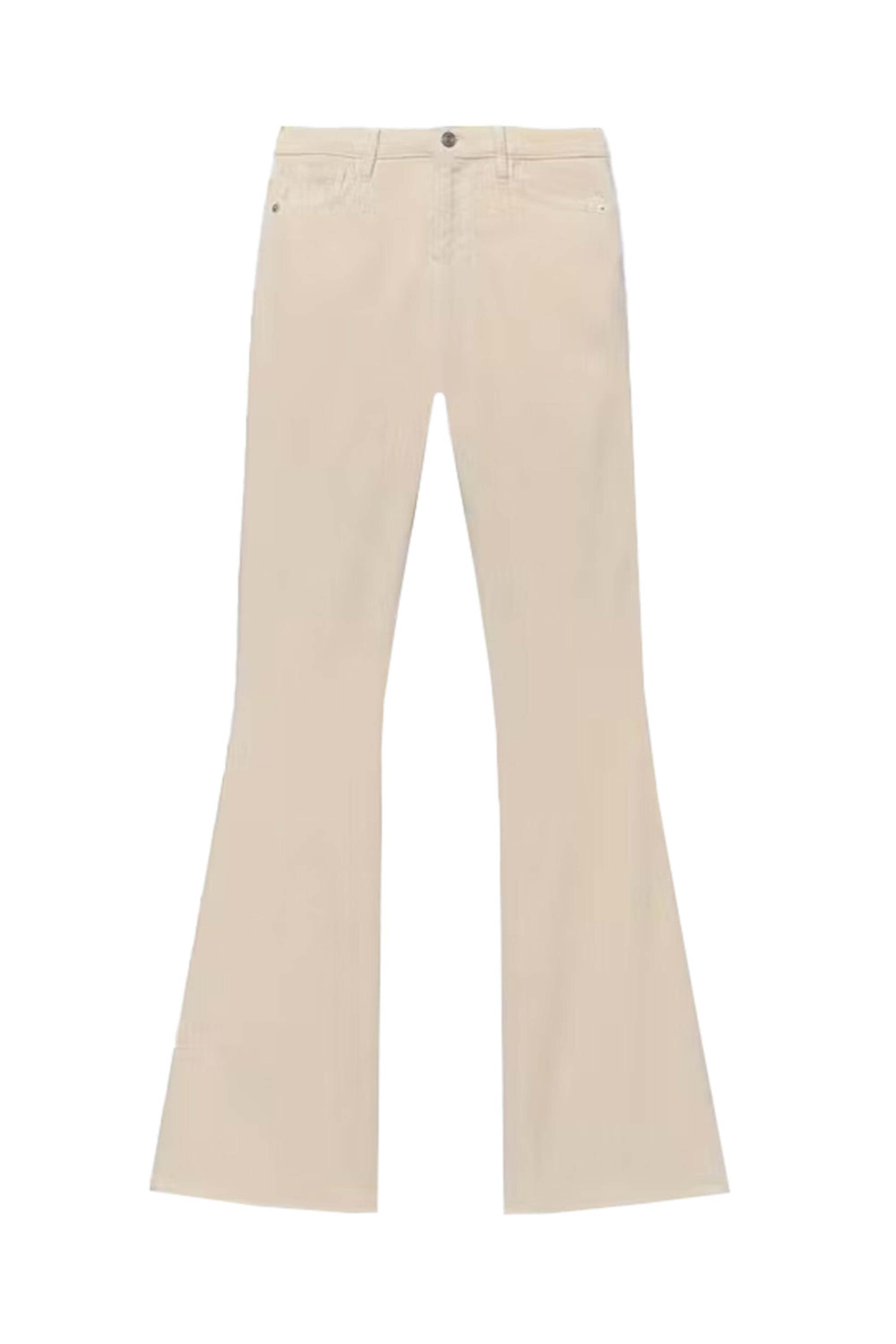 Frame - Le High Flare Pant in Cream Velveteen