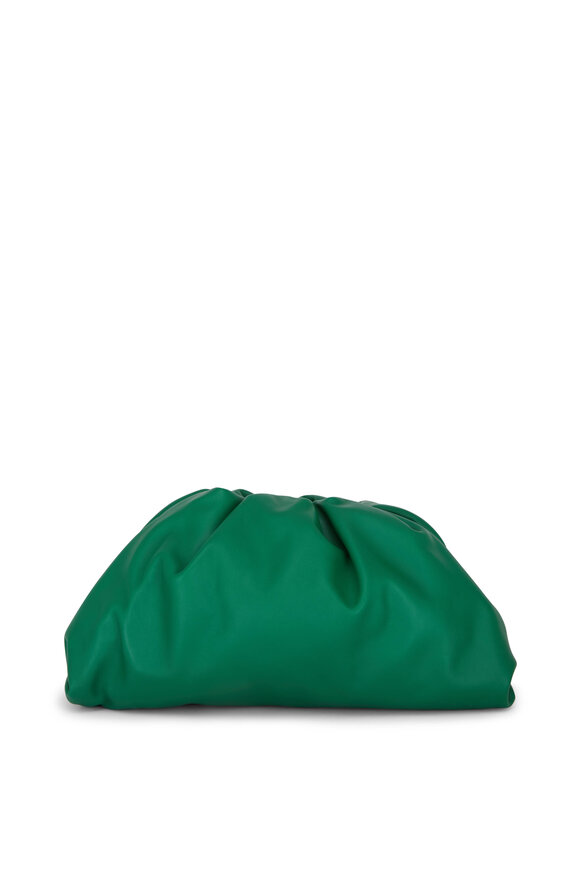 Bottega Veneta - The Pouch Racing Green Leather Large Clutch