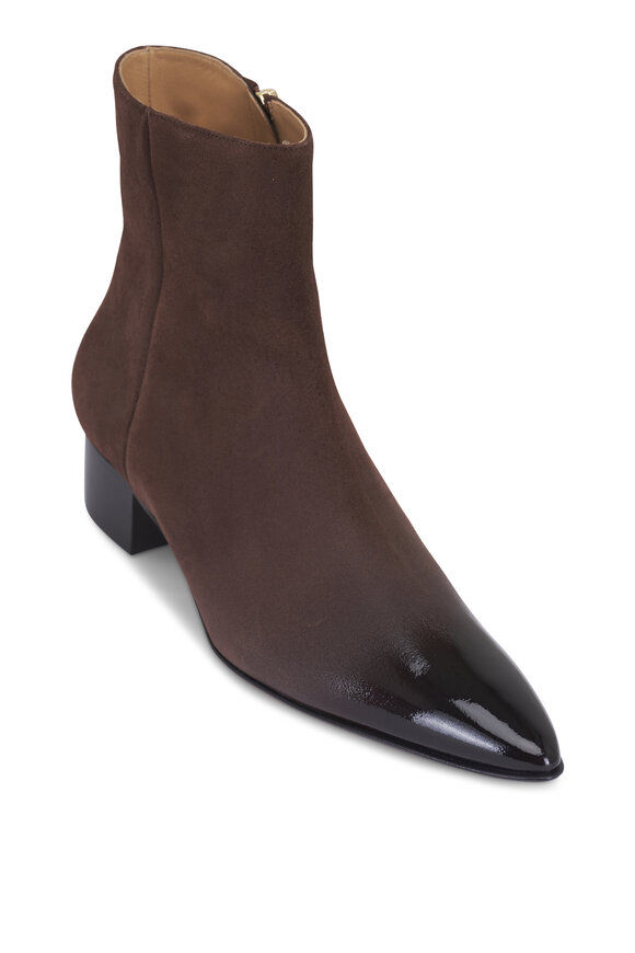 Arteana Brera Coffee Suede Leather Bootie; 30mm