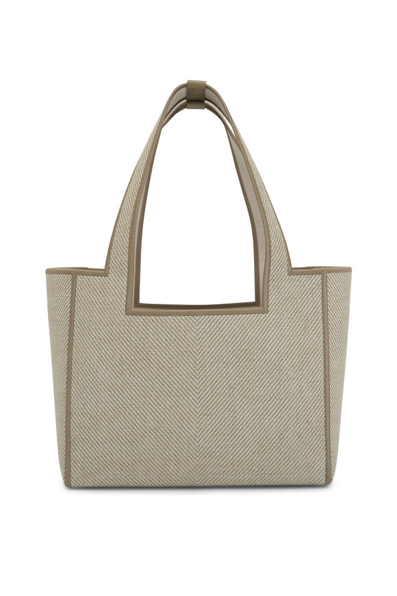 Loewe - Medium Loewe Font Ecru Tote Bag 