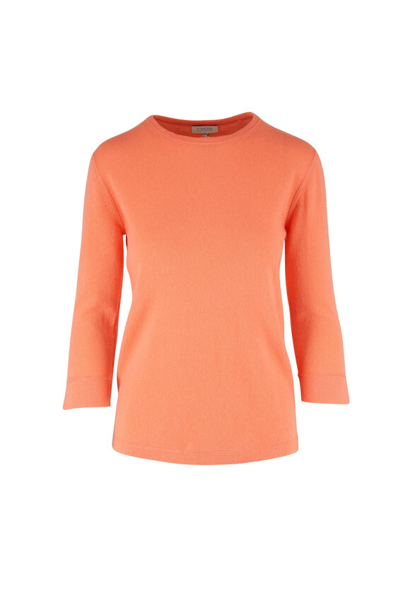 Kinross - Mango Cashmere Three-Quarter Sleeve Sweater