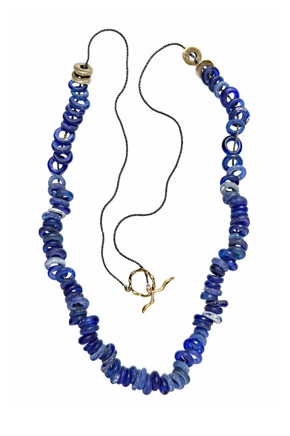 Julie Cohn Design Cobalt Dogon Trade Bead Necklace