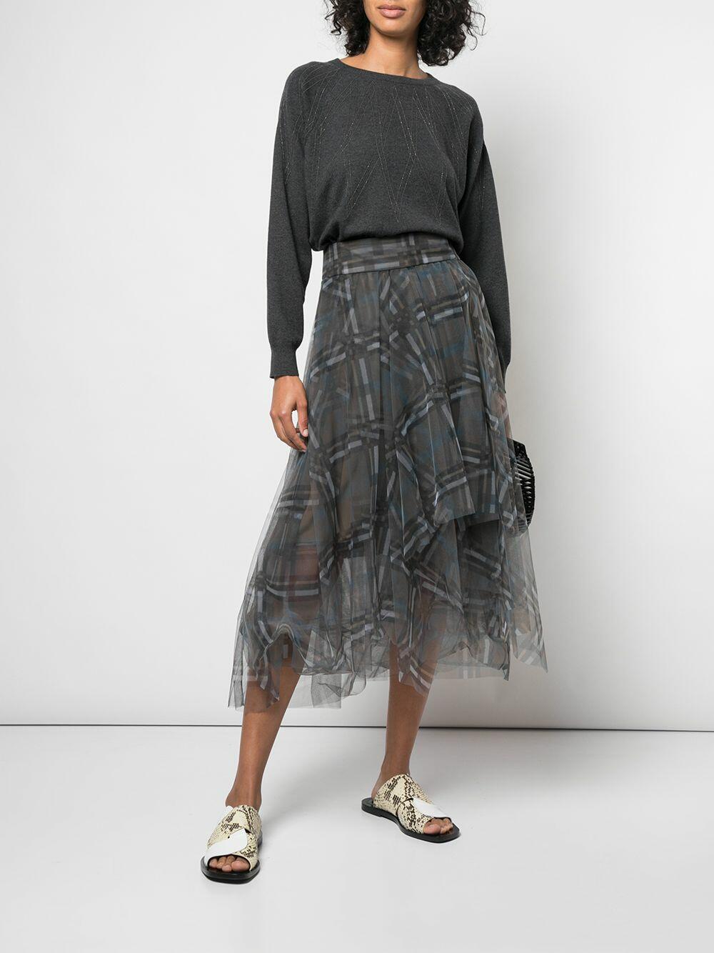 Brunello cucinelli tulle outlet skirt