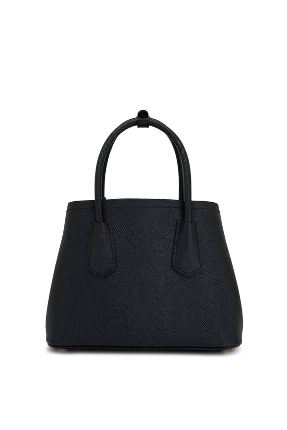 Prada - Mini Double Black Saffiano Leather Bag