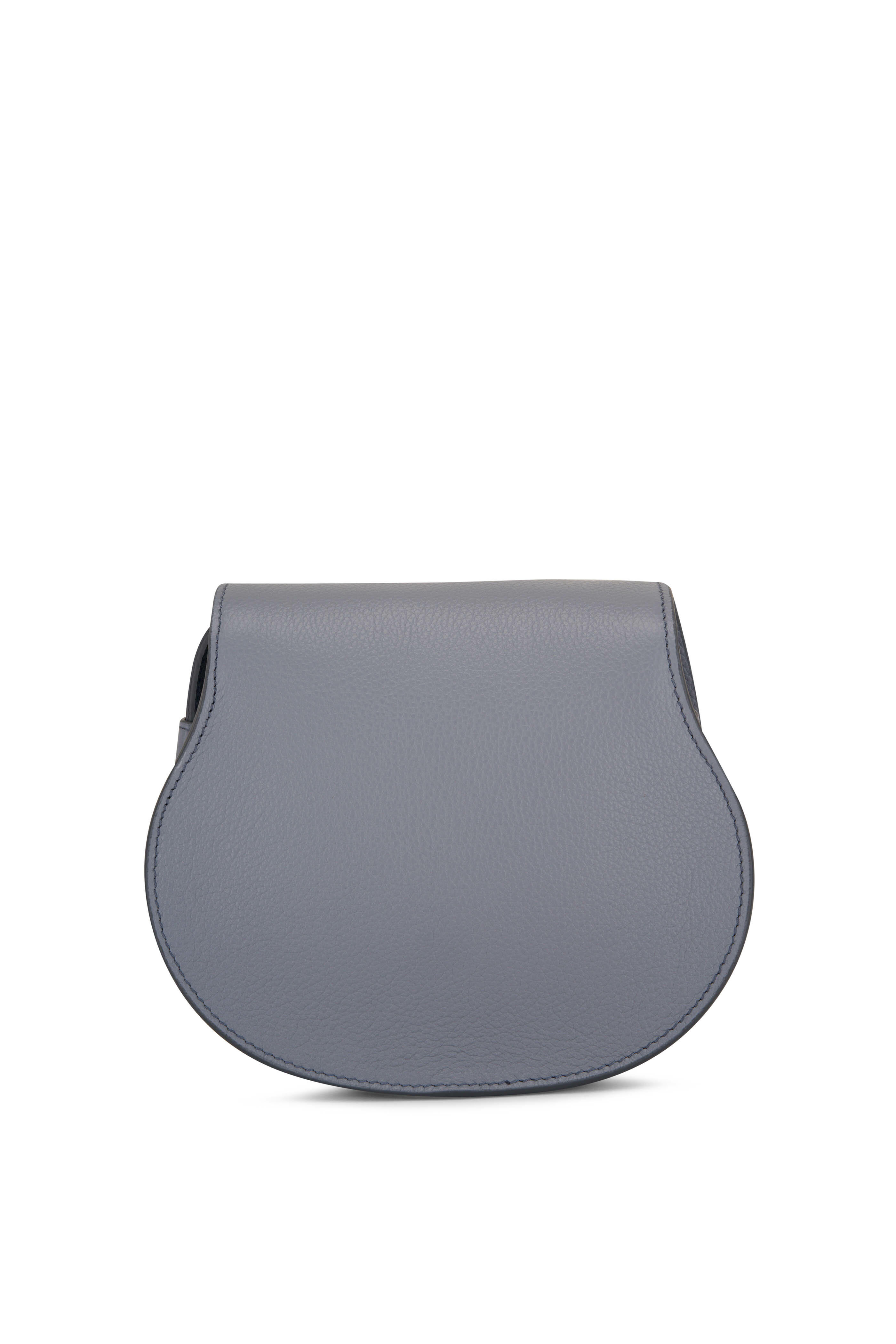 Chloé - Marcie Storm Blue Small Saddle Crossbody