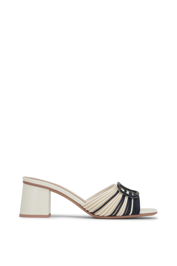 Valentino Garavani - Cornely Ivory & Marine Slide Mule, 60mm 