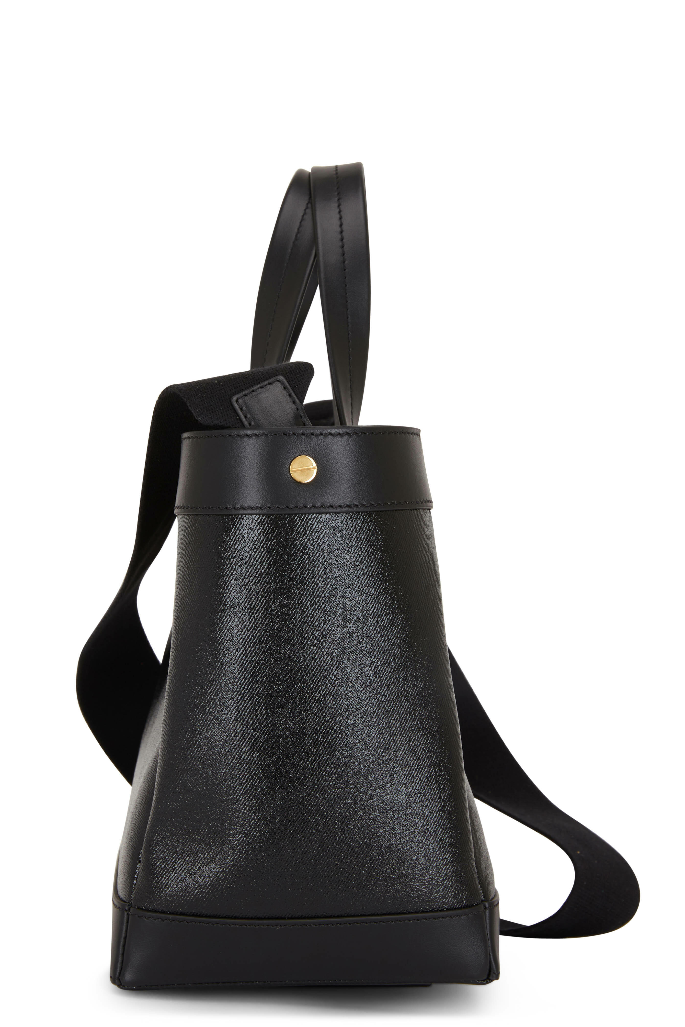 Tom Ford - Black Coated Denim Mini Tote