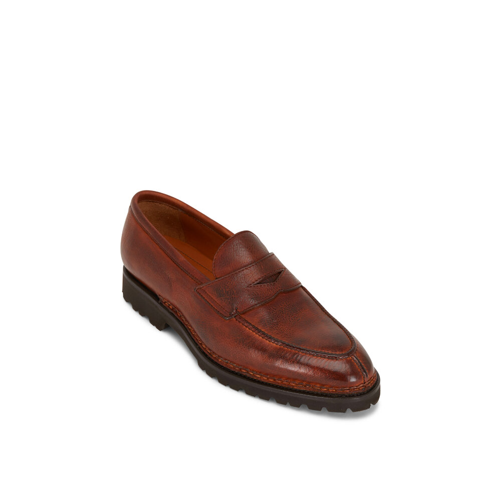 Bontoni embossed-detail leather loafers - Black