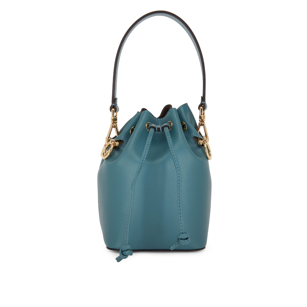 ショルダーバッグ・ポシェット Fendi Dove Grey Mesh Mini Mon Tresor Bucket Bag Fendi Mini Mon Tresor Bucket Bag Dove Grey Tapestry Fabric