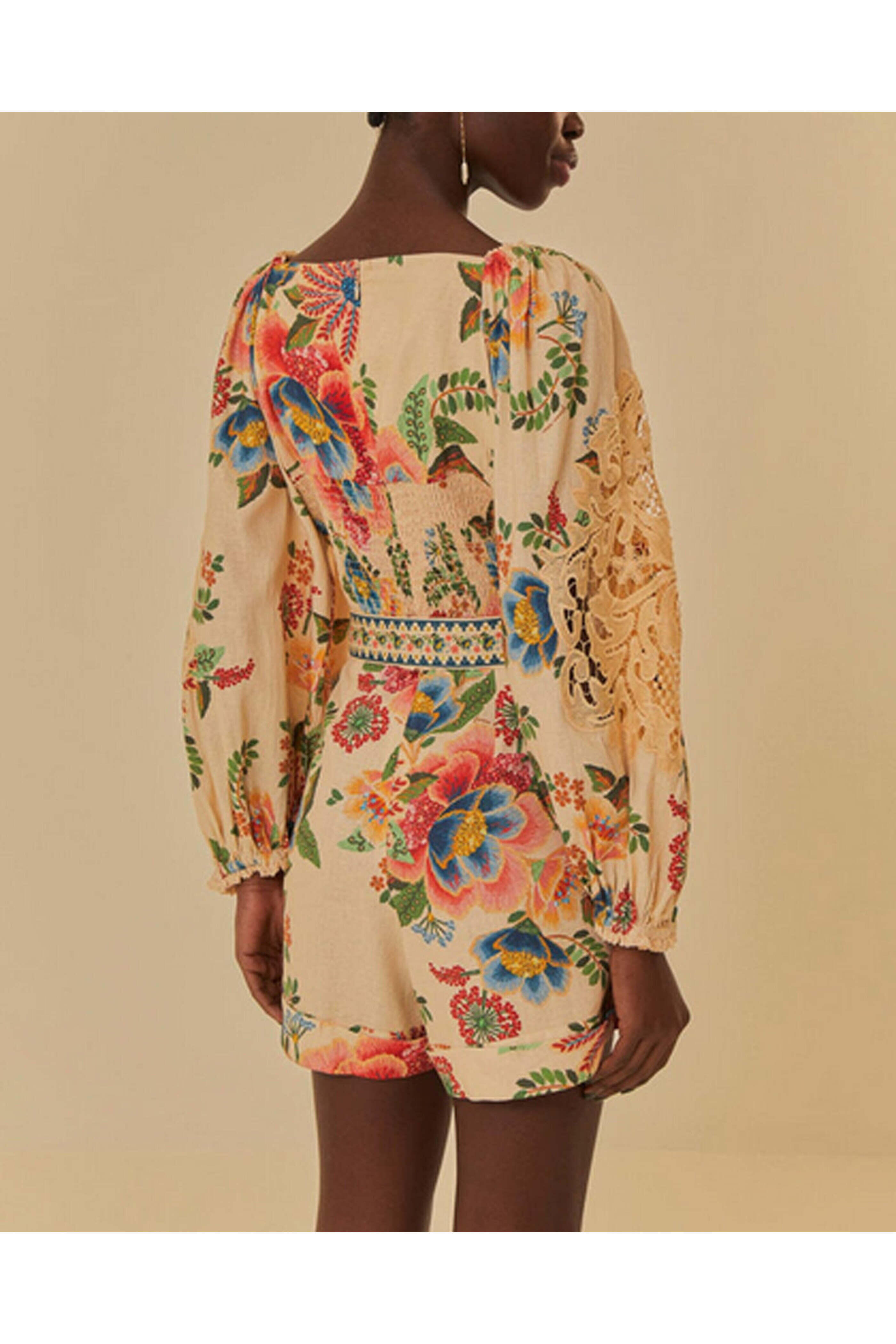 Farm Rio - Delicate Sand Garden Romper