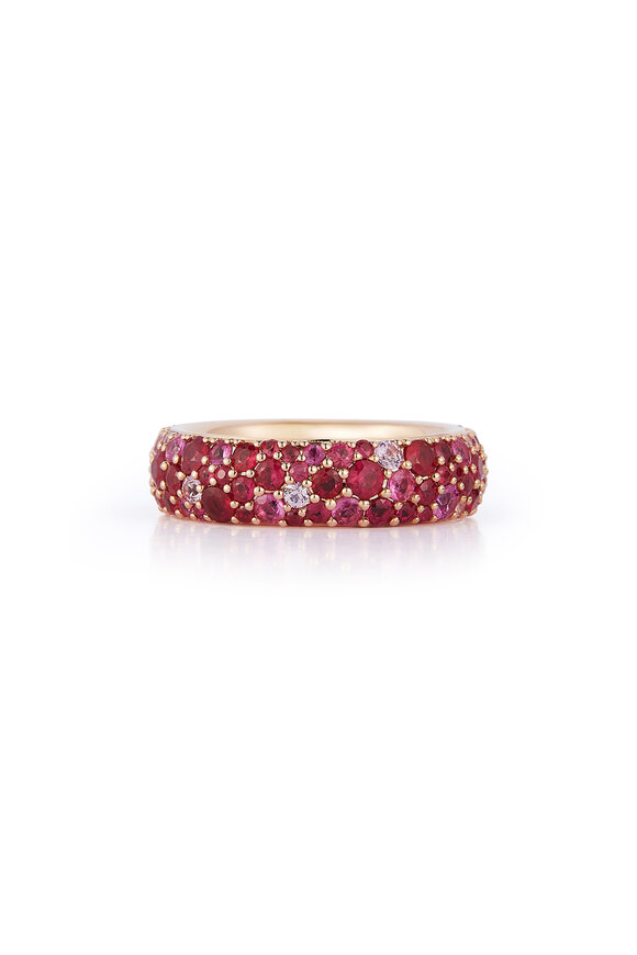Walters Faith 18k Rose Gold Pink Sapphire Band