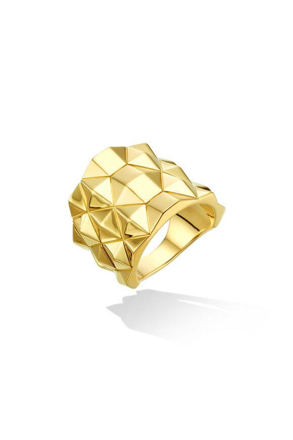 Cadar 18k Yellow Gold Python Wide Ring - view 1